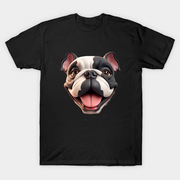 Bulldog face T-Shirt by Arassa Army